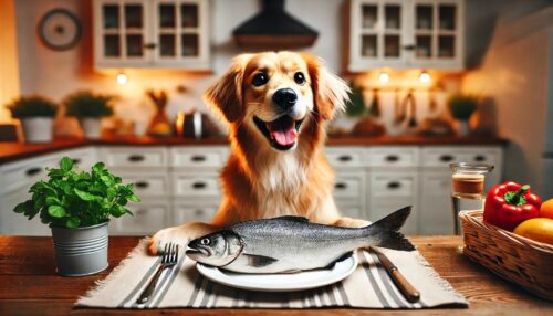 cane mangia il pesce